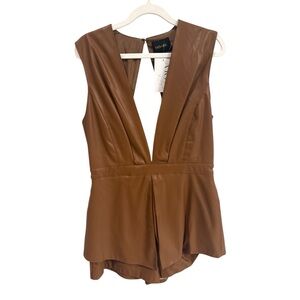 DO+BE Tan V-Neck Romper